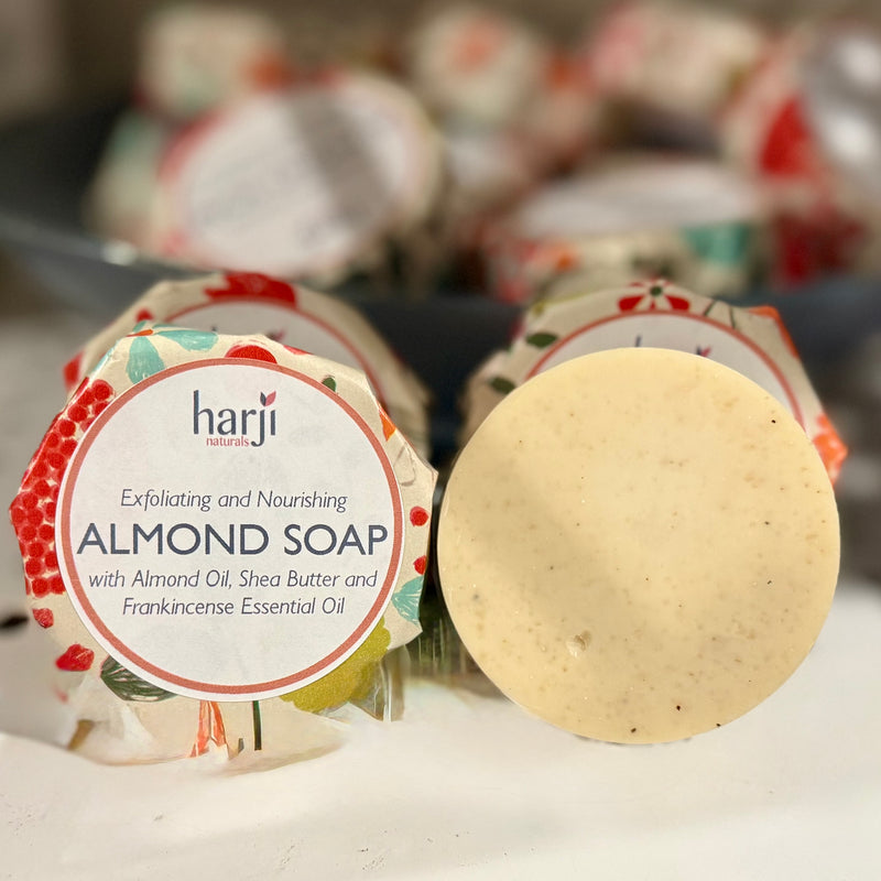 Round Almond Soap for Face & Body