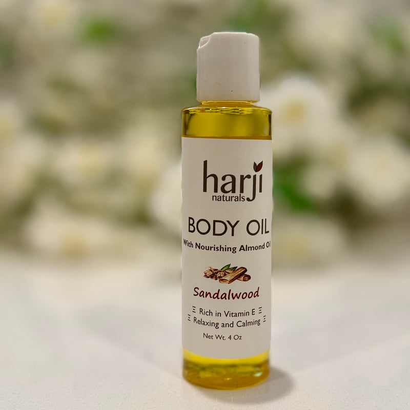 Body Oil with Nourishing Almond Oil - Sandalwood