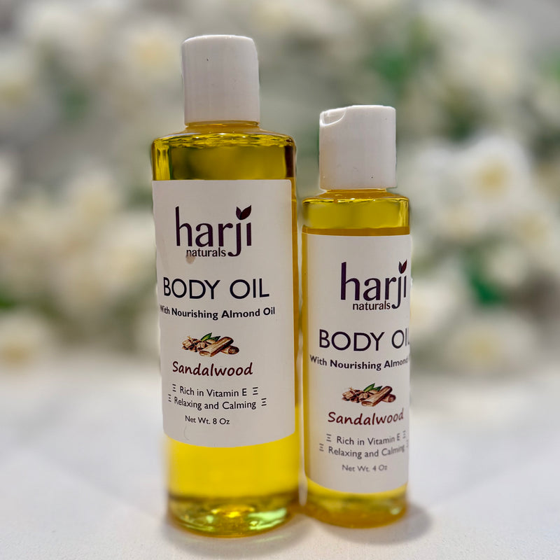 Body Oil with Nourishing Almond Oil - Sandalwood