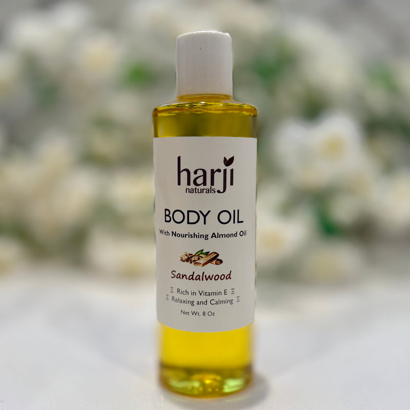 Body Oil with Nourishing Almond Oil - Sandalwood