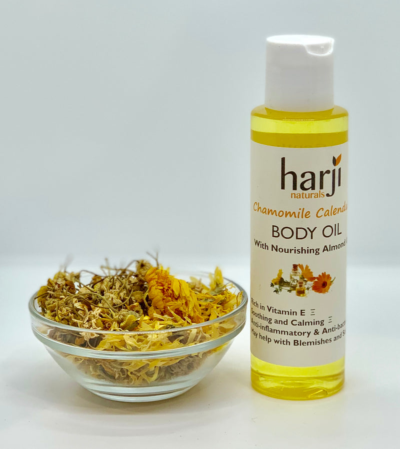 Body Oil with Nourishing Almond Oil - Chamomile Calendula
