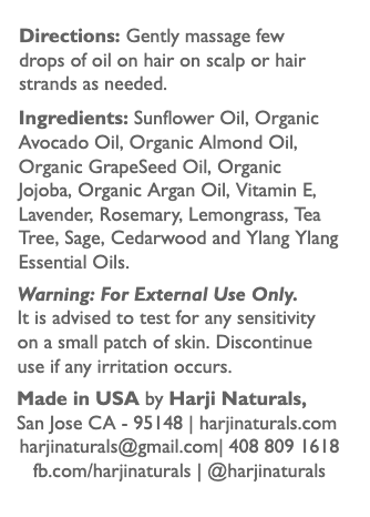Hair Oil (with Avocado, Argan and Almond Oils)