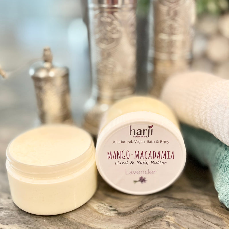 Mango Macadamia Hand and Body Butter (Original, Lavender, Rose, Jasmine Scents and Unscented)