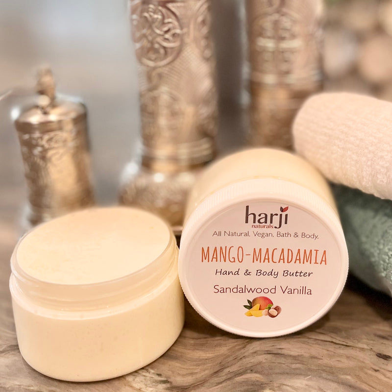 Mango Macadamia Hand and Body Butter (Original, Lavender, Rose, Jasmine Scents and Unscented)
